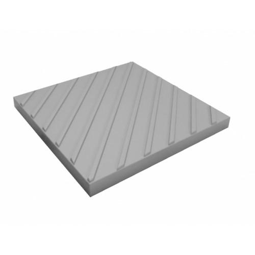 Тактильная плитка с диагональными рифами 400x400x40 серая